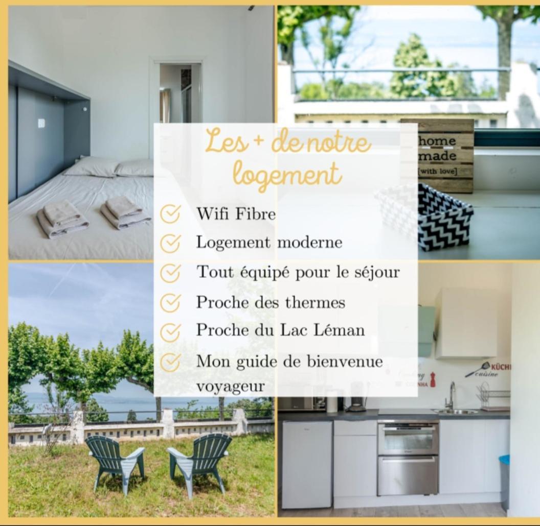 Appartement Cozy 2 Panoramique Lac Leman Thonon-Les-Bains Esterno foto